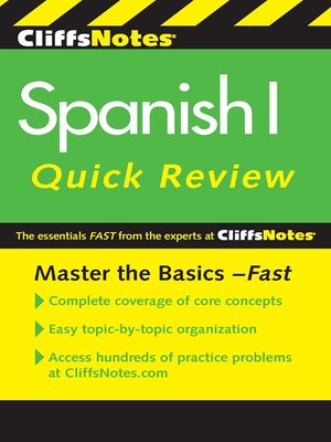 cover image of CliffsNotes Spanish I Quick Review